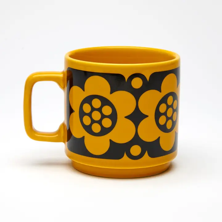 Magpie X Hornsea Ceramic Mug Geo Flower Yellow - Image 3