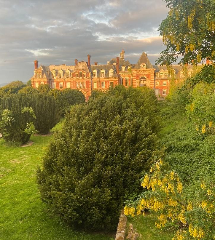 A recent photograph of the Kinmel Hall property from the rear gardens. A recent photograph of the Kinmel Hall property from the rear gardens.